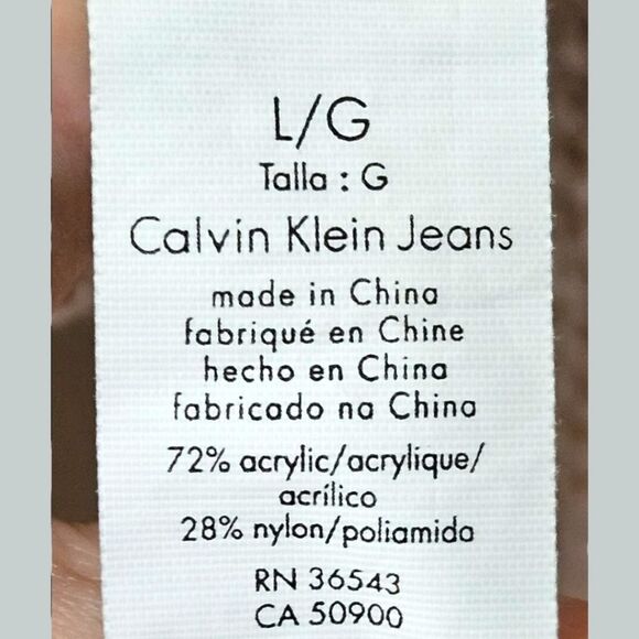 CALVIN KLEIN JEANS New  Round Neck CableโKnit Pink Rose Sweater SIZE Large - Picture 10 of 12